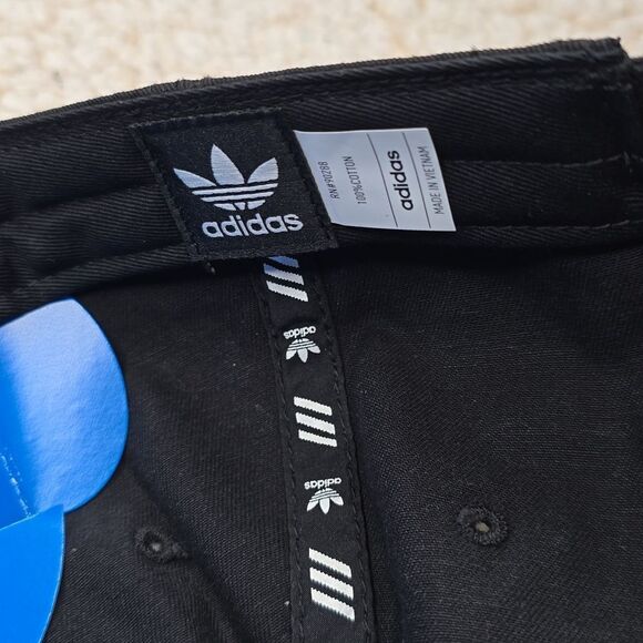 NWT Adidas Relaxed Strap-Back Hat Black OS - Picture 6 of 7